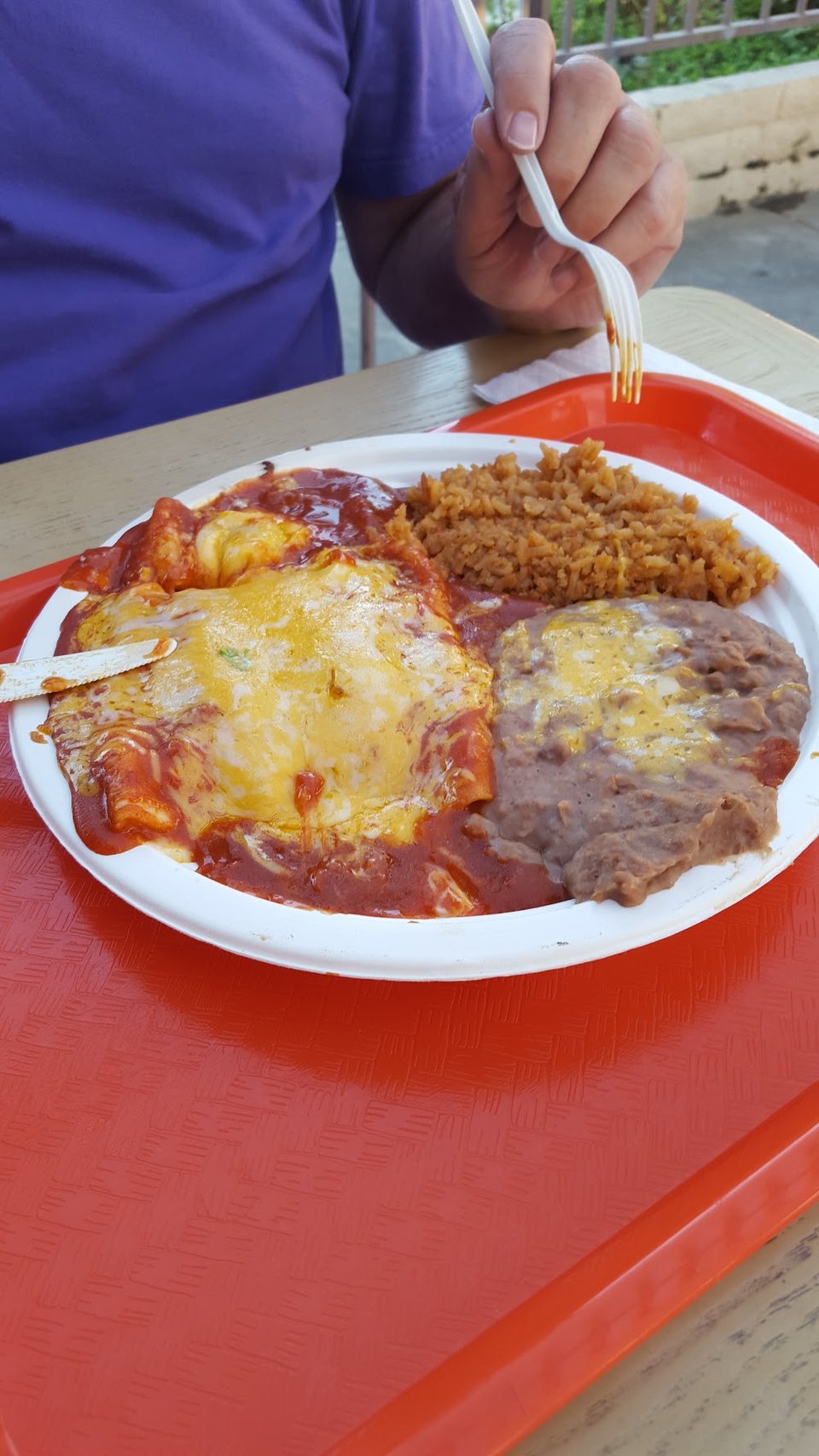 Cheese Enchiladas Rice Beans